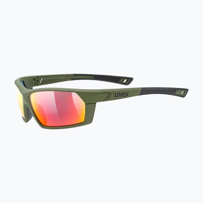 UVEX Sportstyle 225 olivově zelená matná/zrcadlově stříbrná sluneční brýle 53/2/025/7716 5