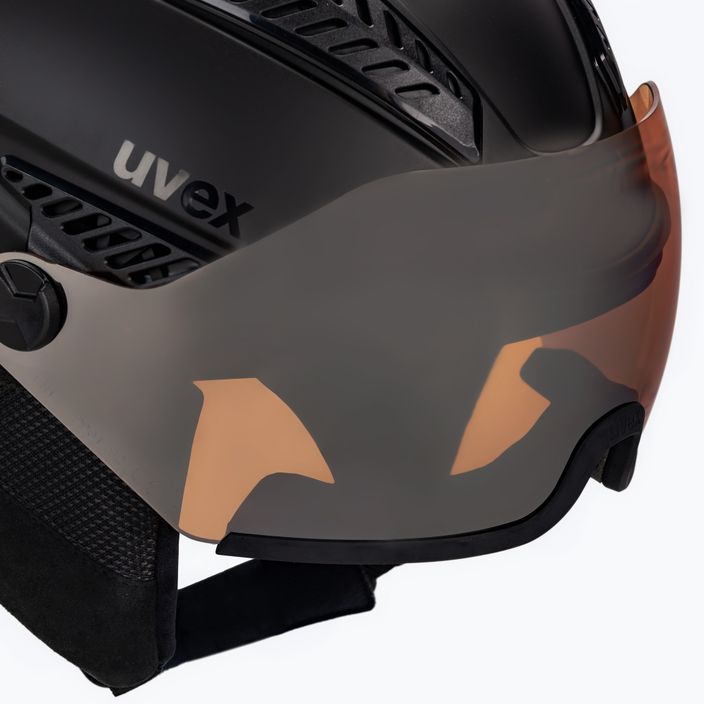 Dámská lyžařská helma UVEX Hlmt 600 visor černá 56/6/236/20 6