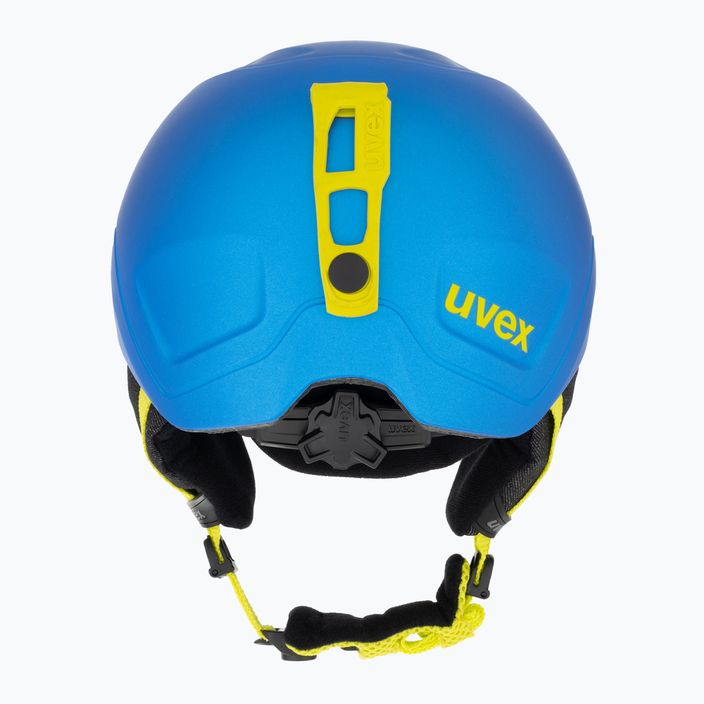 Dětská lyžařská helma UVEX Manic Pro modrá/limetková matná 3