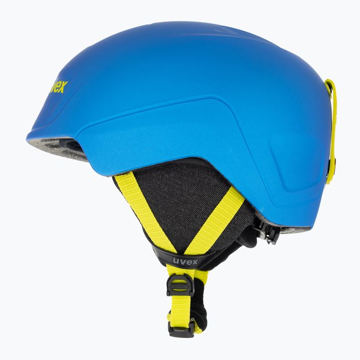 Dětská lyžařská helma UVEX Manic Pro modrá/limetková matná 5