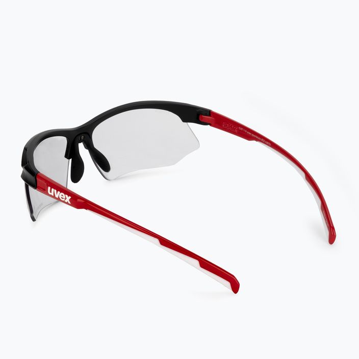 Cyklistické brýle UVEX Sportstyle 802 V black red white/variomatic smoke 53/0/872/2301 2