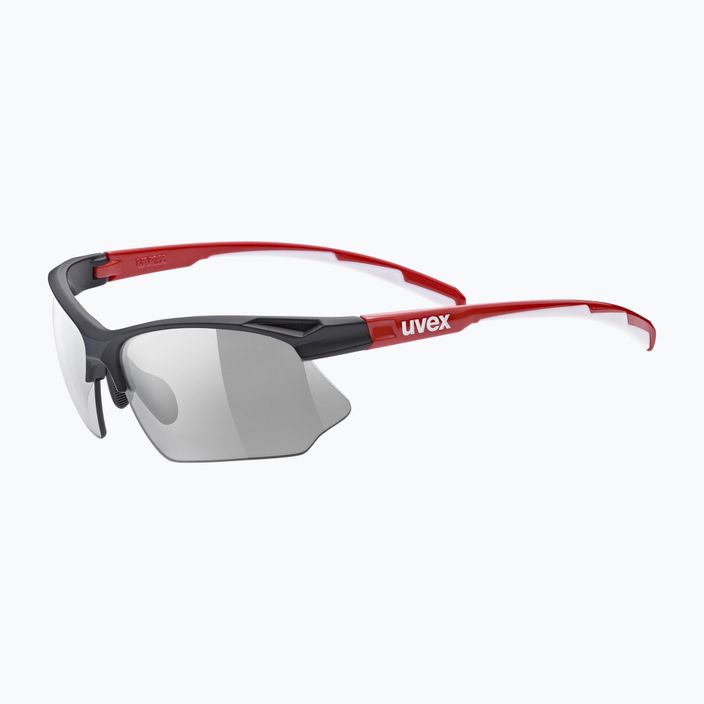 Cyklistické brýle UVEX Sportstyle 802 V black red white/variomatic smoke 53/0/872/2301 5