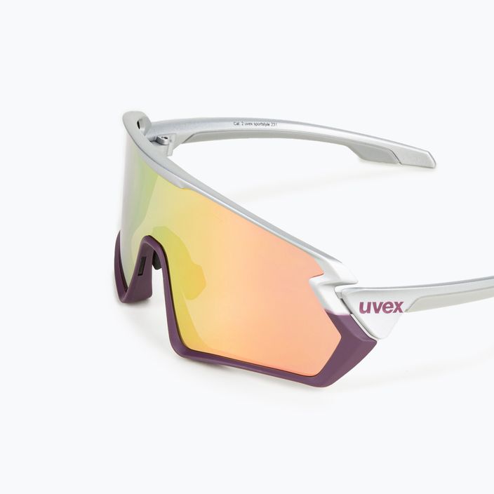 Cyklistické brýle UVEX Sportstyle 231 stříbrno-fialové S5320655316 5