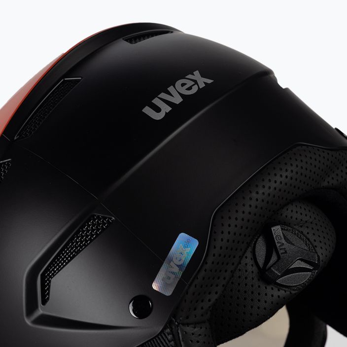 Lyžařská helma UVEX Instinct Visor černá/červená 56/6/260/7005 7