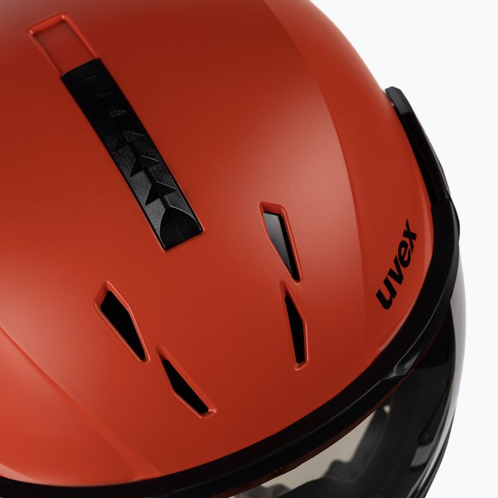Lyžařská helma UVEX Instinct Visor černá/červená 56/6/260/7005 8