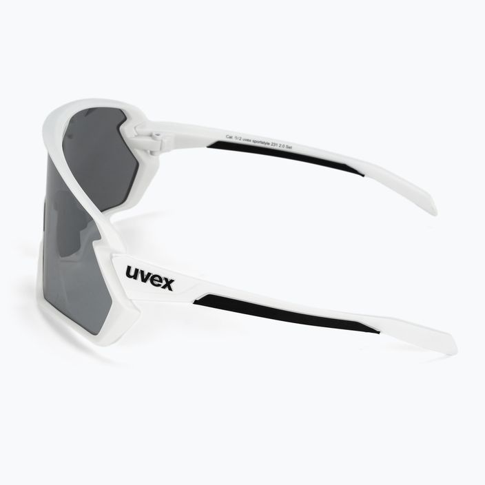 Cyklistické brýle UVEX Sportstyle 231 2.0 Set bílá černá matná/zrcadlová stříbrná 53/3/027/8216 4