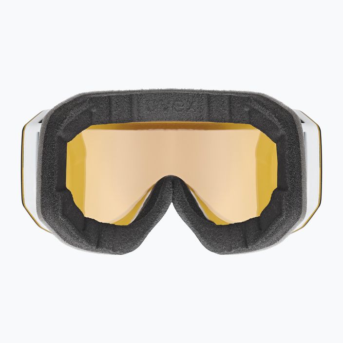 UVEX Evidnt Attract CV S2 lyžařské brýle bílé matné/zrcadlové stříbrné/žluté/čiré 3