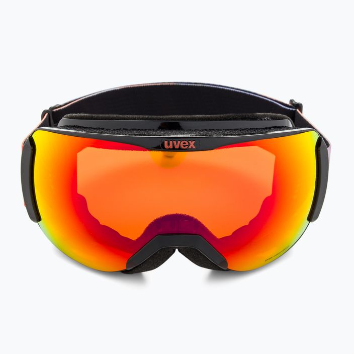 UVEX Downhill 2100 CV S2 lyžařské brýle černé lesklé/zrcadlově šarlatové/colorvision oranžové 2