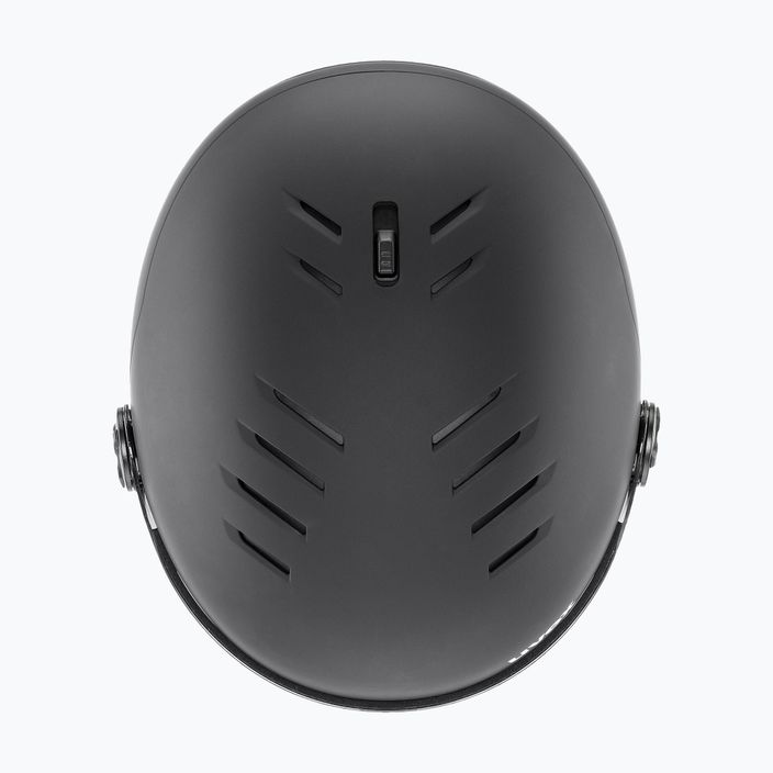 Lyžařská helma UVEX Wanted Visor Pro V black matt/variomatc smoke 9