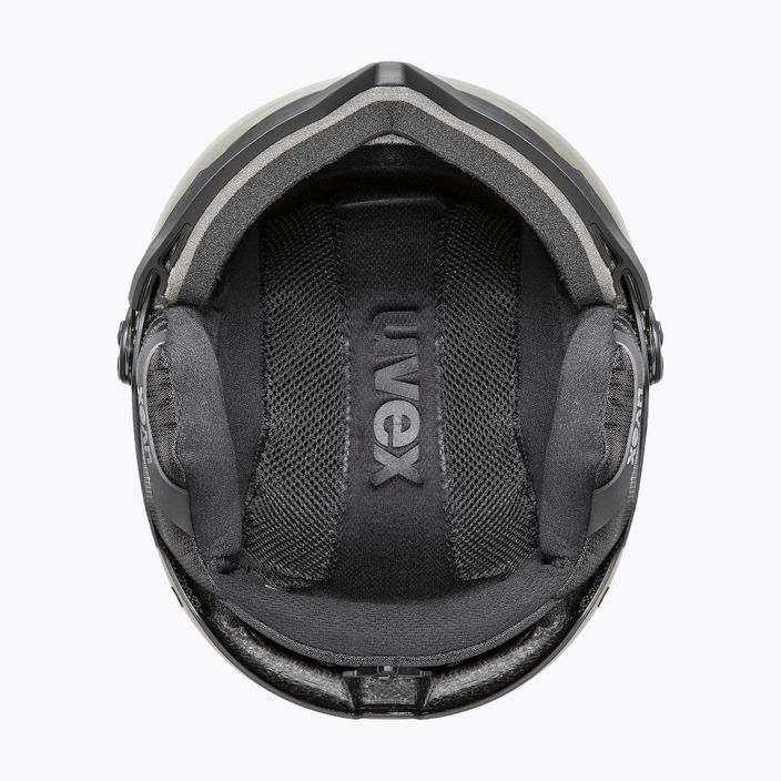 Lyžařská helma UVEX Wanted Visor Pro V black matt/variomatc smoke 10