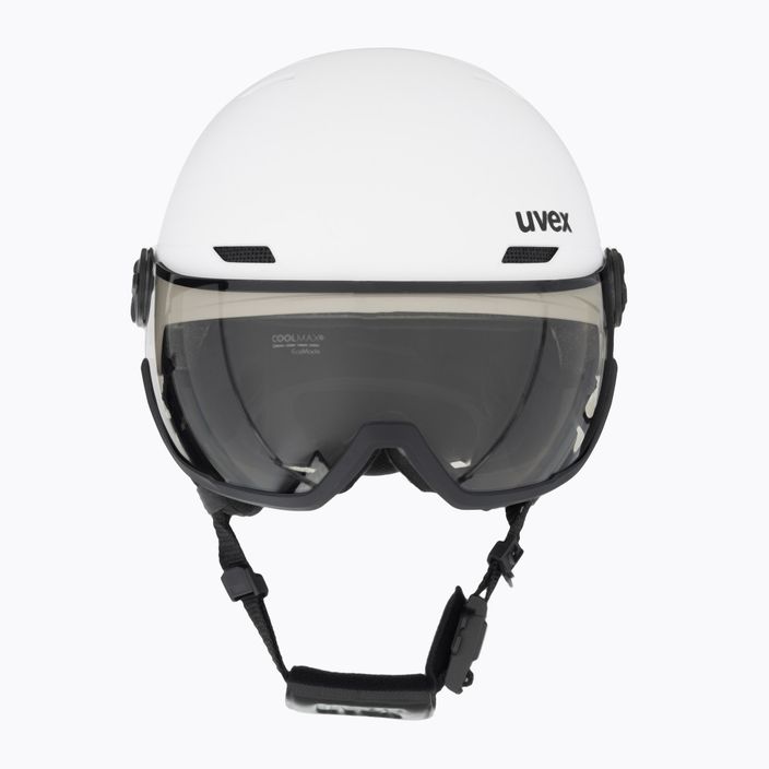 Lyžařská helma UVEX Wanted Visor Pro V white matt/variomatc smoke 2