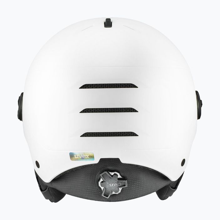 Lyžařská helma UVEX Wanted Visor Pro V white matt/variomatc smoke 8