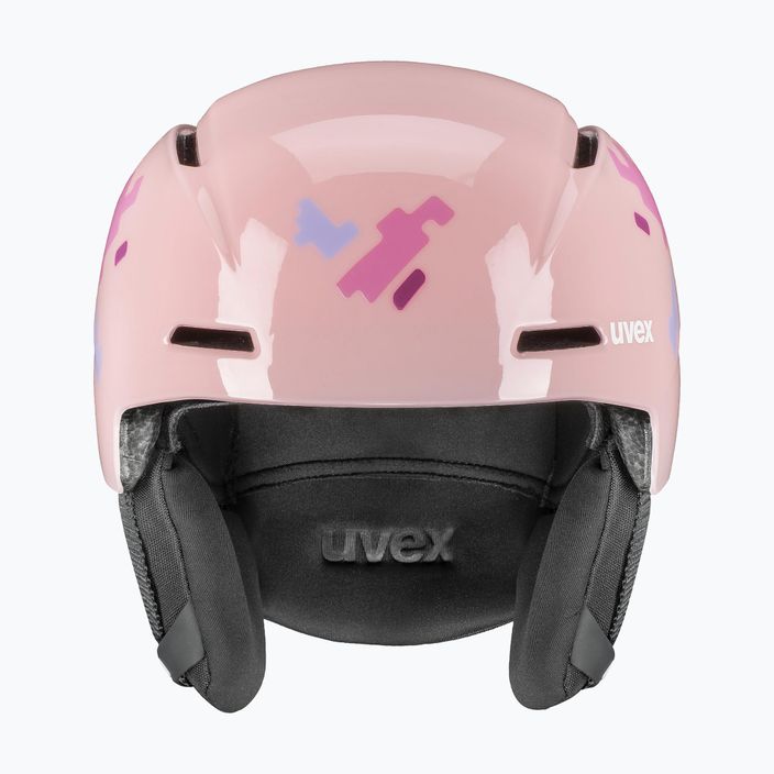 UVEX dětská lyžařská helma Viti pink puzzle 7