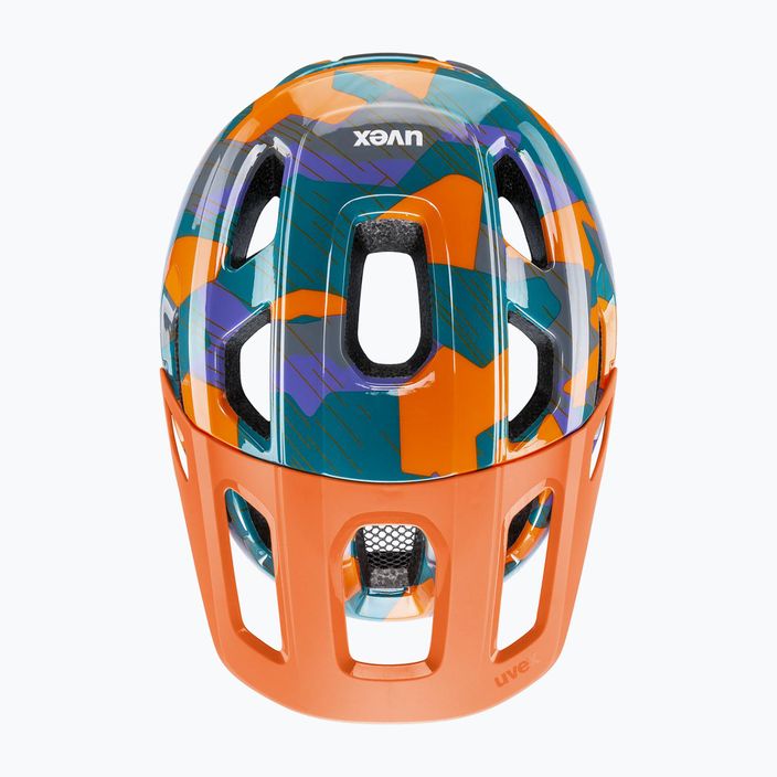 Dětská cyklistická helma UVEX React Jr papaya camo 4