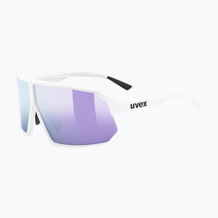 Sluneční brýle UVEX Sportstyle 237 white matt/mirror lavender