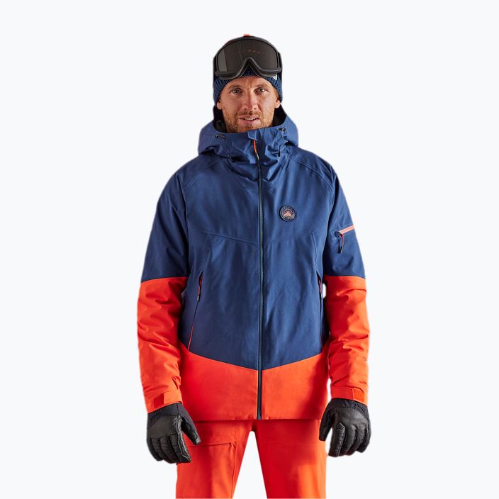Maloja HallimaschM pánská lyžařská bunda tmavě modrá a oranžová 34204-1-8581 7