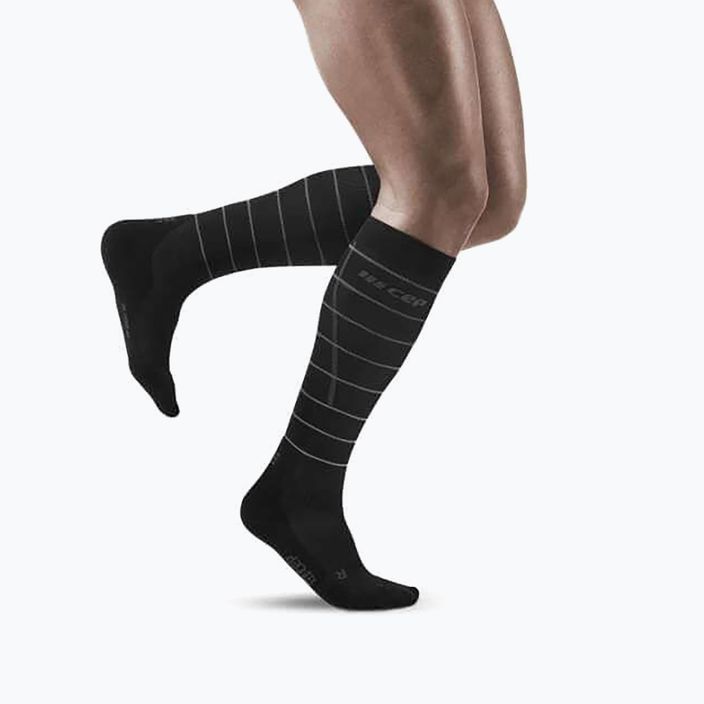 Kompresní běžecké ponožky pánské  CEP Reflective černé WP505Z 5