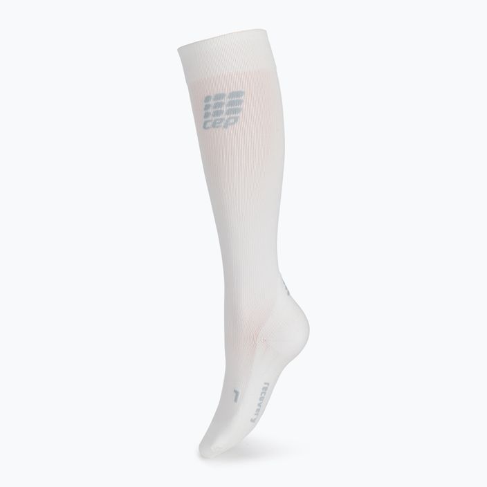Pánské kompresní ponožky CEP Recovery bílé WP550R 2