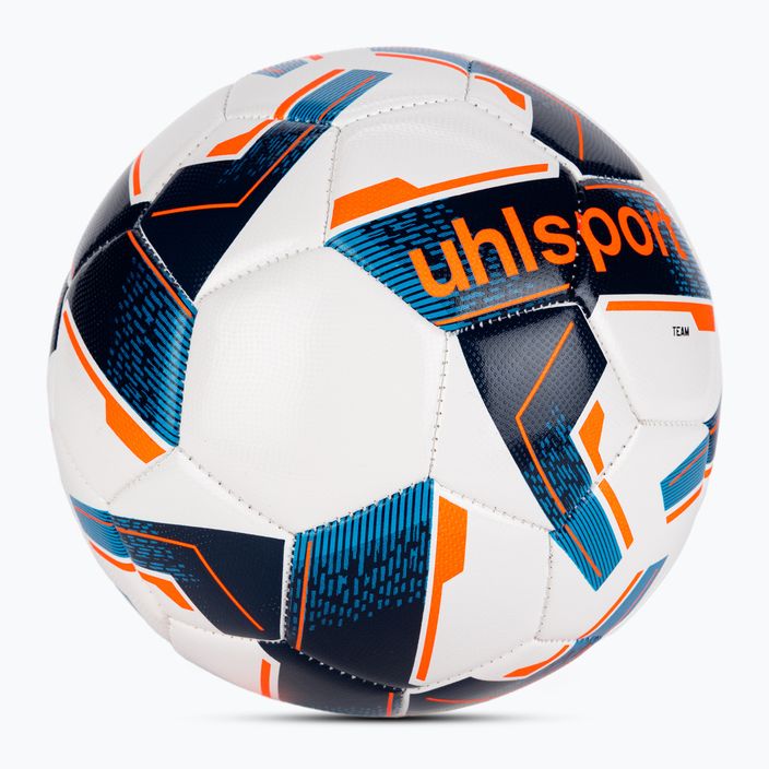 Fotbalový míč uhlsport Team white/navy/fluo orange velikost 5 2