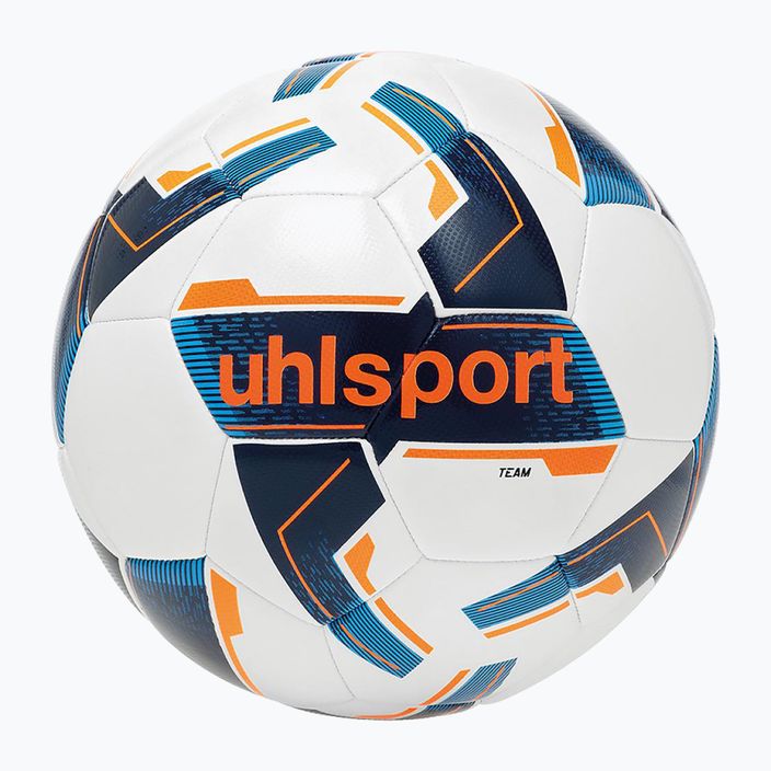 Fotbalový míč uhlsport Team white/navy/fluo orange velikost 5 4