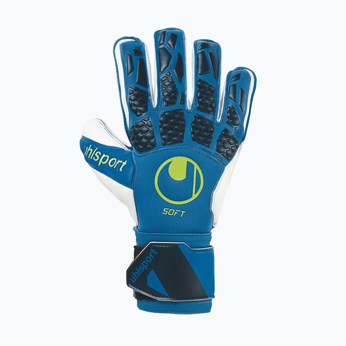 Dětské brankářské rukavice uhlsport Hyperact Soft Pro modro-bílé 101123901