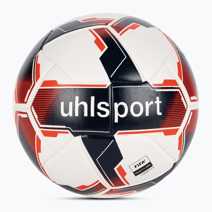 Fotbalový míč uhlsport Match Addglue white/navy/fluo red velikost 5