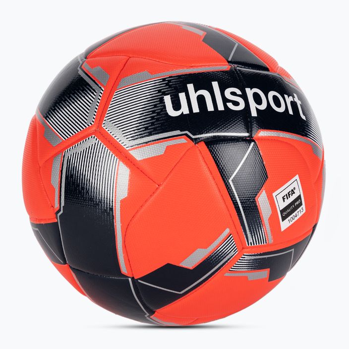 Fotbalový míč uhlsport Match Addglue fluo red/navy/silver velikost 5 2