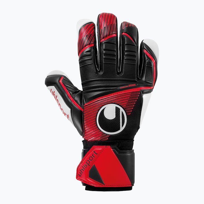 Uhlsport Powerline Supersoft Hn brankářské rukavice černá/červená/bílá