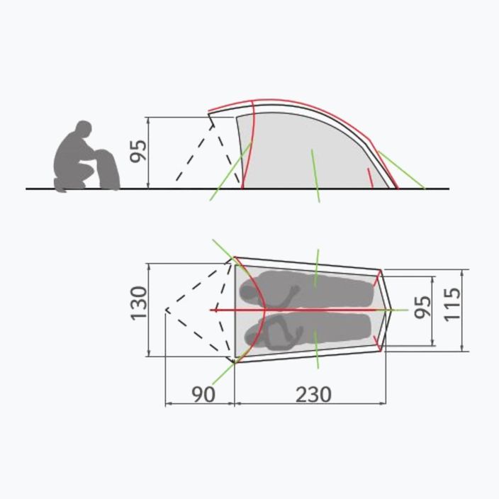 Trekkingový stan pro 2 osoby  Vaude Taurus buckeye 4