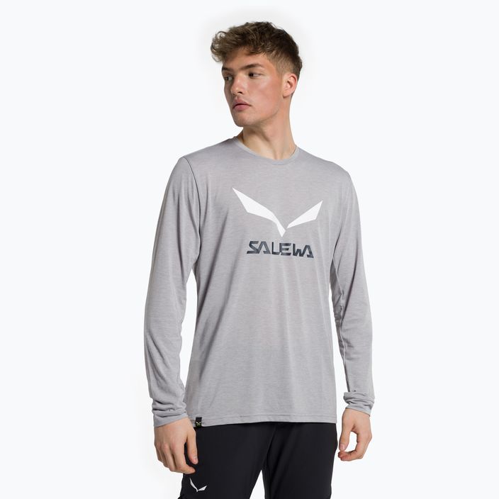 Pánské trekové tričko Salewa Solidlogo Dry grey 00-0000027340