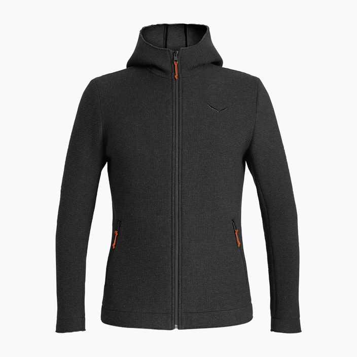 Pánská trekingová mikina Salewa Sarner 2L Wool Fz Hoody black out