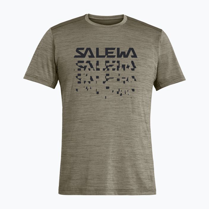 Salewa pánské trekové tričko Puez Hybrid 2 Dry hnědé 00-0000027397 4