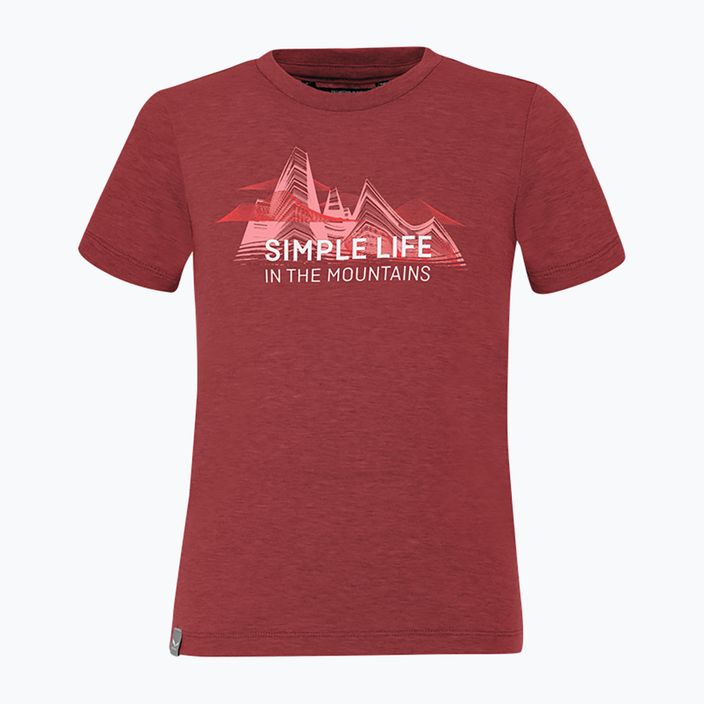 Salewa Simple Life Dry dětské trekové tričko červené 00-0000027774