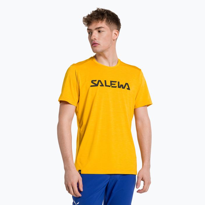 Salewa pánské trekové tričko Puez Hybrid 2 Dry žlutá 27397