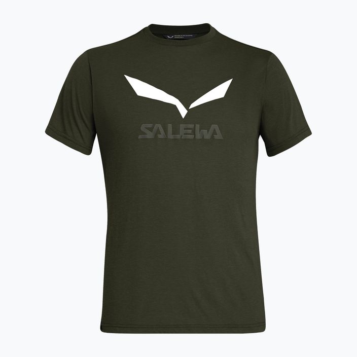 Pánské trekové tričko Salewa Solidlogo Dry tmavě zelené 00-0000027018 5