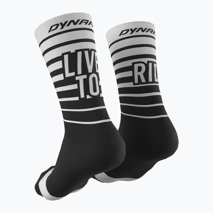 Cyklistické ponožky DYNAFIT Live To Ride černo-bílý 08-0000071746 2