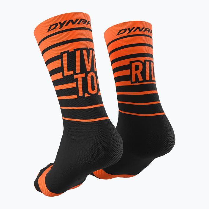Cyklistické ponožky DYNAFIT Live To Ride černo-oranžový 08-0000071746 2