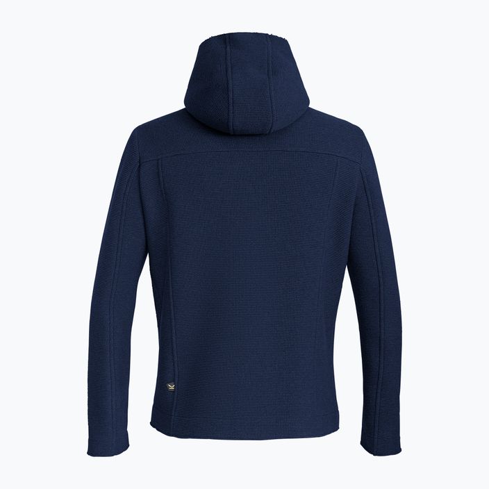 Pánská trekingová mikina Salewa Sarner 2L Wool Fz Hoody navy blazer 2