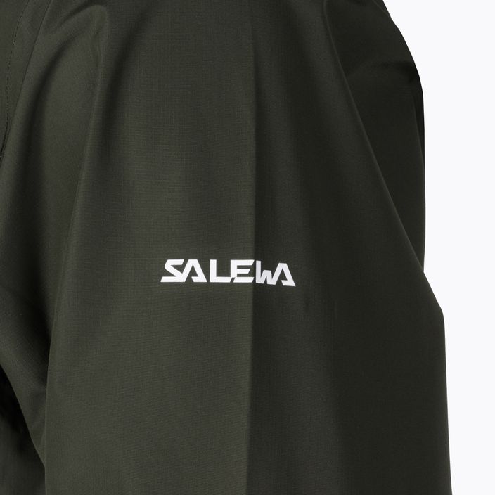 Salewa pánská bunda do deště Puez Aqua 4 PTX 2.5L tmavě olivová 4