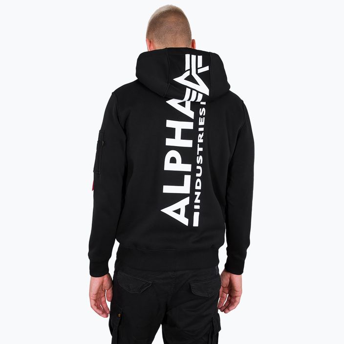 Pánská mikina Alpha Industries Back Print Zip black 3