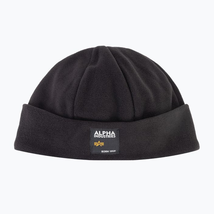 Komplet Alpha Industries Label Fleece čepice + rukavice black 2