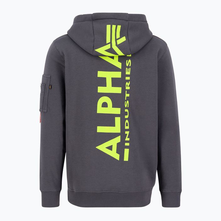 Pánská mikina Alpha Industries Back Print Zip vintage grey 2