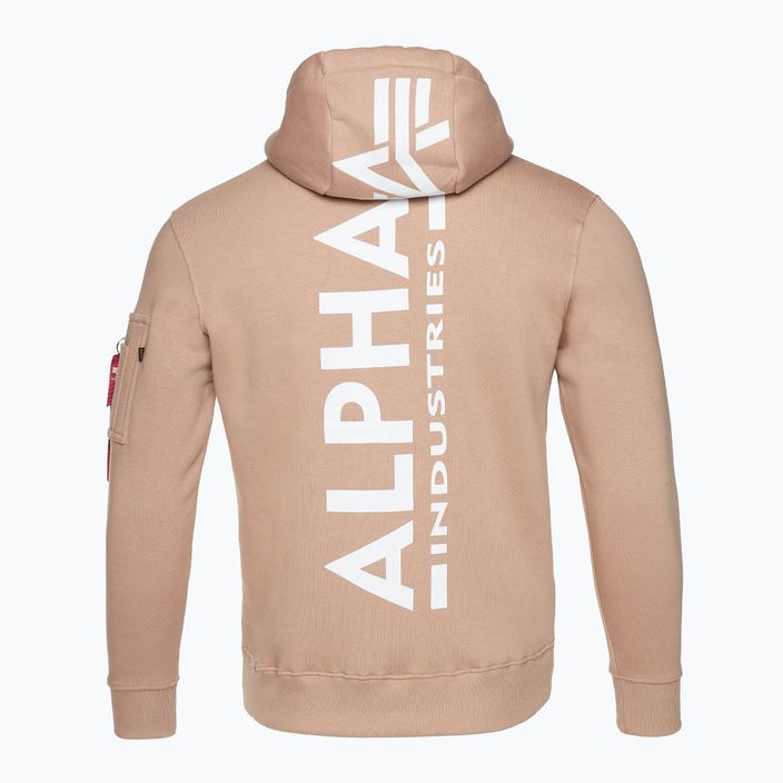 Pánská mikina Alpha Industries Back Print Zip dusty coral 2