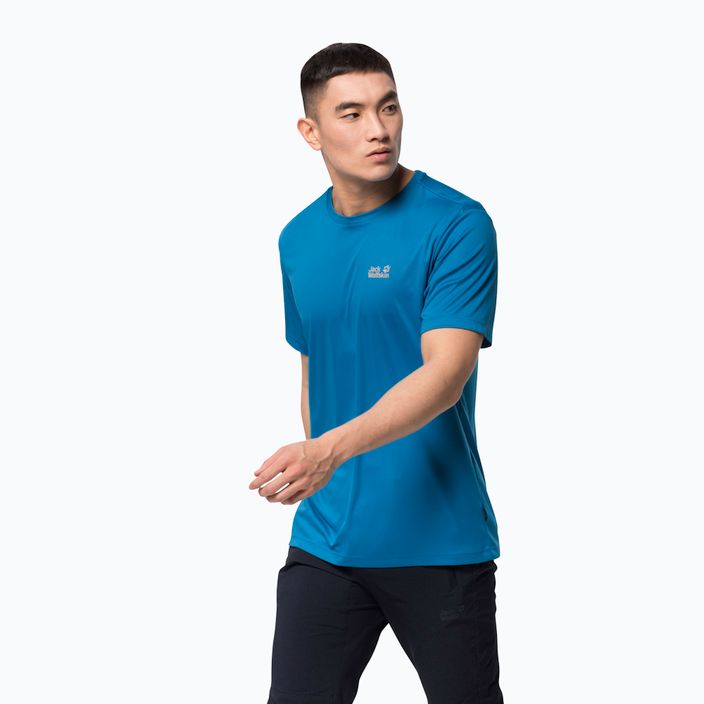 Pánské trekingové tričko Jack Wolfskin Tech modré 1807071_1361