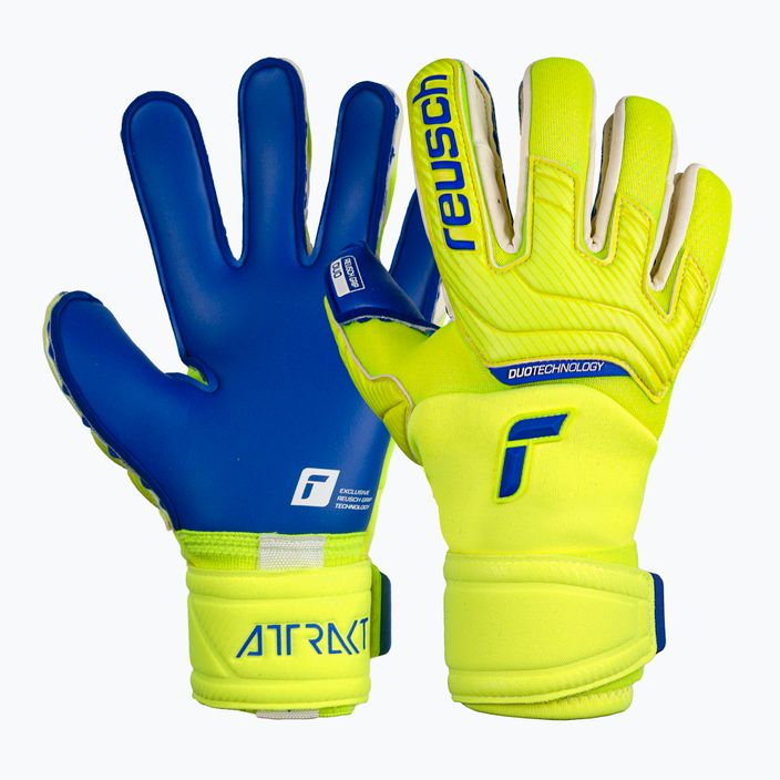 Brankářské rukavice Reusch Attrakt Duo žluto-modré 5270055 5