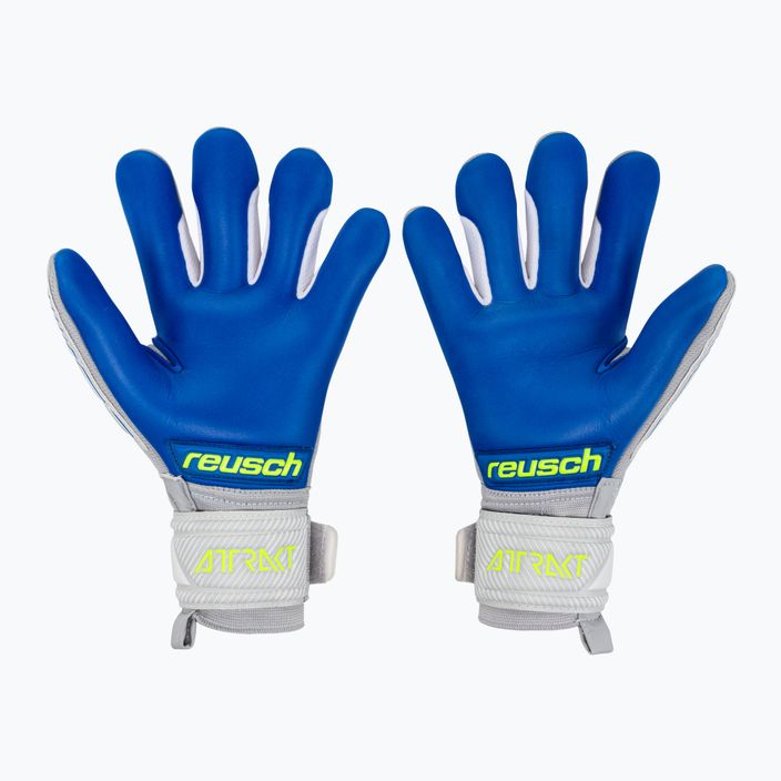 Reusch Attrakt Grip Evolution Finger Support Junior dětské brankářské rukavice šedé 5272820 2