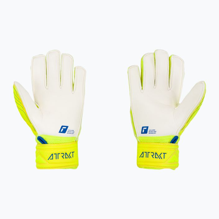 Reusch Attrakt Grip Finger Support Junior brankářské rukavice žluté 5272810 2