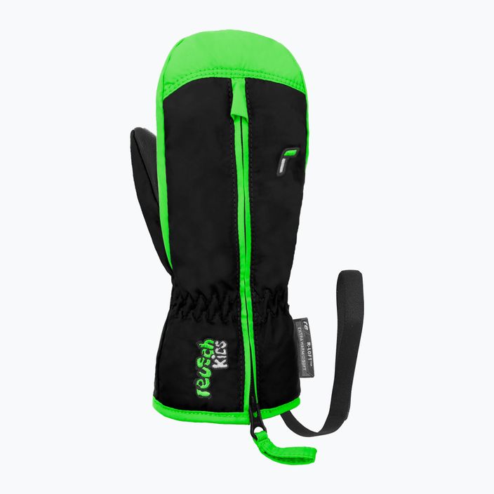 Dětské lyžařské rukavice Reusch Ben Mitten black/neon green 6