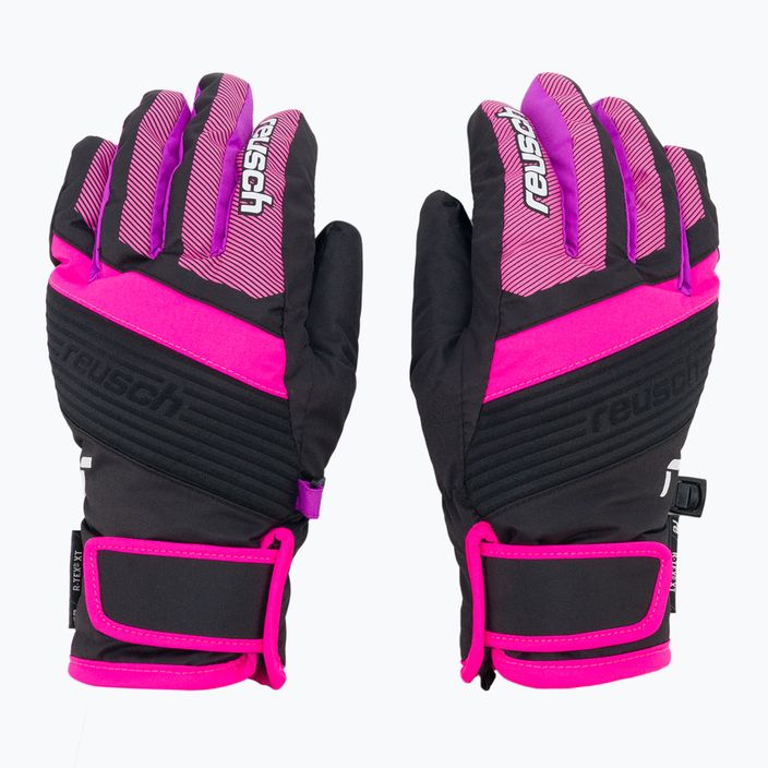 Dětské lyžařské rukavice Reusch Duke R-Tex XT černo-růžové 3