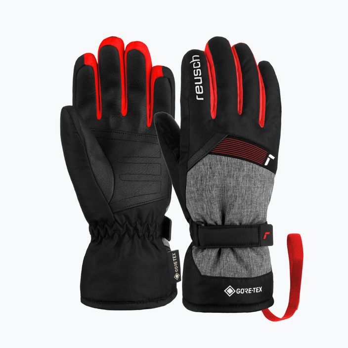 Dětské lyžařské rukavice Reusch Flash Gore-Tex black/black melange/fire red